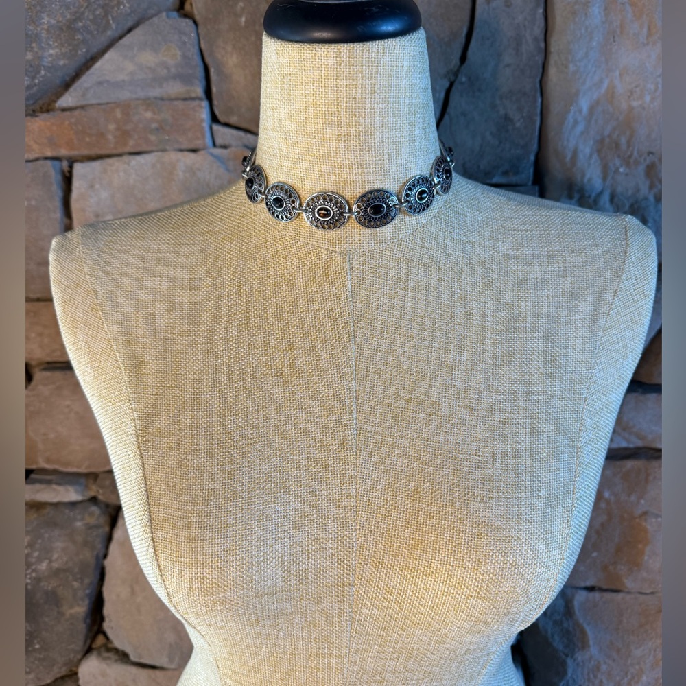Free People-Bronco Choker-Silver/ Black - Picture 6 of 7